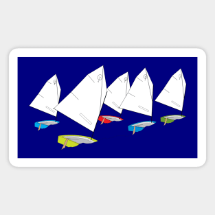 Optimist Sailing Dingy Sailboats Racing Magnet